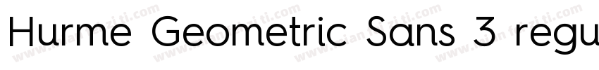 Hurme Geometric Sans 3 regular字体转换